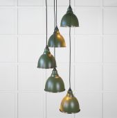 49740SH From the Anvil Hammered Nickel Brindley Cluster Pendant in Heath