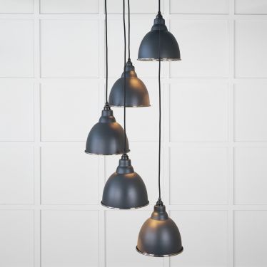 Click Here To Enlarge This Photo Of 49740SSO From the Anvil Hammered Nickel Brindley Cluster Pendant in Soot