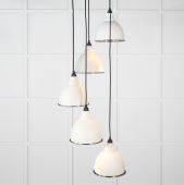 49740STE From the Anvil Hammered Nickel Brindley Cluster Pendant in Teasel