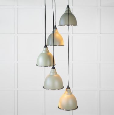 Click Here To Enlarge This Photo Of 49740STU From the Anvil Hammered Nickel Brindley Cluster Pendant in Tump