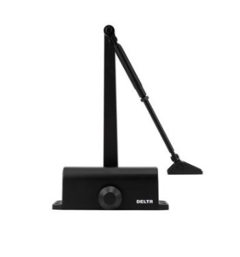 Click Here To Enlarge This Photo Of ZDC003-BLK - Zoo Hardware Black Size 3 Fixed Power Budget Door Closer with Arm and body &lpar;P&period;A Braket Inc&rpar;