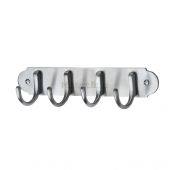 V1079-SC Heritage Brass Coat Hooks on Plate Satin Chrome Finish