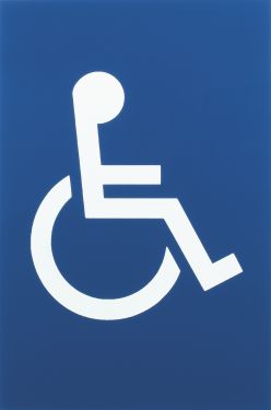 Click Here To Enlarge This Photo Of AR607D Hoppe Arrone 100mm x 150mm Disabled Sign - &lpar;Nylon&rpar; Cobalt Blue - 8507938