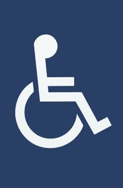 Click Here To Enlarge This Photo Of AR607D Hoppe Arrone 100mm x 150mm Disabled Sign - &lpar;Nylon&rpar; Midnight Blue - 8507973