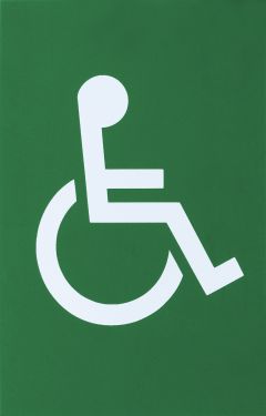 Click Here To Enlarge This Photo Of AR607D Hoppe Arrone 100mm x 150mm Disabled Sign - &lpar;Nylon&rpar; Green - 50001784