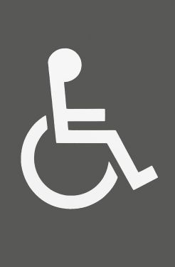 Click Here To Enlarge This Photo Of AR607D Hoppe Arrone 100mm x 150mm Disabled Sign - &lpar;Nylon&rpar; Anthracite Grey - 87132305