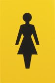 AR607F Hoppe Arrone 100mm x 150mm Female Sign - &lpar;Nylon&rpar; Yellow - 8508078