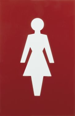 Click Here To Enlarge This Photo Of AR607F Hoppe Arrone 100mm x 150mm Female Sign - &lpar;Nylon&rpar; Red - 8508057