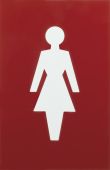 AR607F Hoppe Arrone 100mm x 150mm Female Sign - &lpar;Nylon&rpar; Red - 8508057