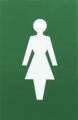 AR607F Hoppe Arrone 100mm x 150mm Female Sign - &lpar;Nylon&rpar; Green - 8508071