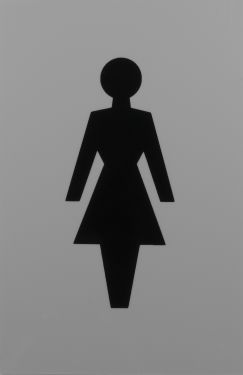 Click Here To Enlarge This Photo Of AR607F Hoppe Arrone 100mm x 150mm Female Sign - &lpar;Nylon&rpar; Dove Grey - 8508022