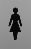 AR607F Hoppe Arrone 100mm x 150mm Female Sign - &lpar;Nylon&rpar; Dove Grey - 8508022