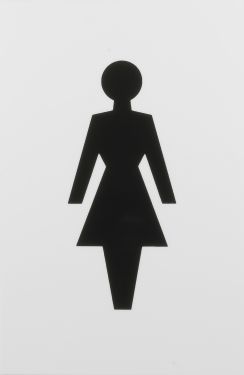 Click Here To Enlarge This Photo Of AR607F Hoppe Arrone 100mm x 150mm Female Sign - &lpar;Nylon&rpar; Diamond White - 8508029