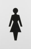 AR607F Hoppe Arrone 100mm x 150mm Female Sign - &lpar;Nylon&rpar; Diamond White - 8508029