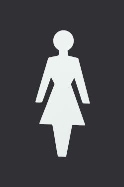 Click Here To Enlarge This Photo Of AR607F Hoppe Arrone 100mm x 150mm Female Sign - &lpar;Nylon&rpar; Black - 8508036