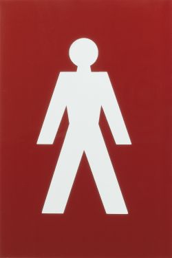 Click Here To Enlarge This Photo Of AR607M Hoppe Arrone 100mm x 150mm Male Sign - &lpar;Nylon&rpar; Red - 8508134