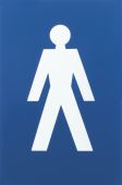 AR607M Hoppe Arrone 100mm x 150mm Male Sign - &lpar;Nylon&rpar; Cobalt Blue - 8508092