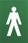 AR607M Hoppe Arrone 100mm x 150mm Male Sign - &lpar;Nylon&rpar; Green - 8508148