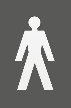 Click Here To Enlarge This Photo Of AR607M Hoppe Arrone 100mm x 150mm Male Sign - &lpar;Nylon&rpar; Anthracite Grey - 87132319