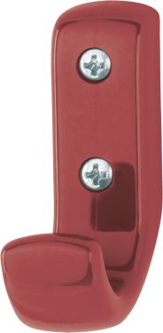 Click Here To Enlarge This Photo Of K676 &lpar;AR618&rpar; Hoppe Arrone Single Coat Hook - &lpar;Nylon&rpar; Red - 537570