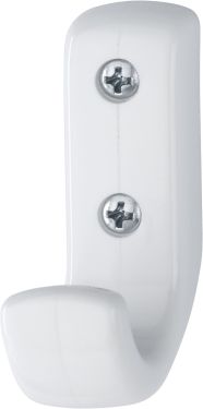 Click Here To Enlarge This Photo Of K676 &lpar;AR618&rpar; Hoppe Arrone Single Coat Hook - &lpar;Nylon&rpar; Diamond White - 566242