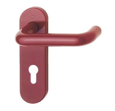 Click Here To Enlarge This Photo Of K138&sol;353K &lpar;AR600&sol;23-72&rpar; Hoppe Arrone Euro Profile Levers 72mm Centres on Radius Plate - &lpar;Nylon&rpar; Red - 11570125