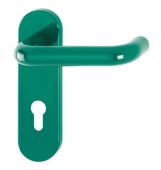 K138&sol;353K &lpar;AR600&sol;23-72&rpar; Hoppe Arrone Euro Profile Levers 72mm Centres on Radius Plate - &lpar;Nylon&rpar; Green - 11570052