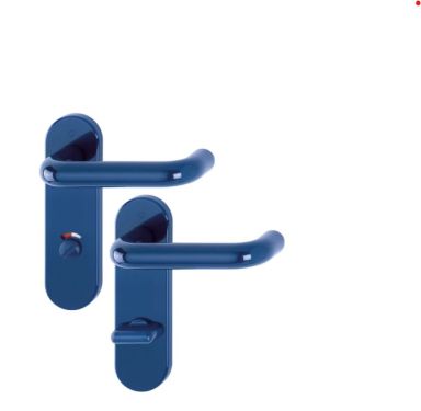Click Here To Enlarge This Photo Of K138&sol;353K &lpar;AR600&sol;25-78&rpar; Hoppe Arrone Bathroom Levers 78mm Centres on Radius Plate - &lpar;Nylon&rpar; Midnight Blue - 11571378