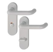 K138&sol;353K &lpar;AR600&sol;25-78&rpar; Hoppe Arrone Bathroom Levers 78mm Centres on Radius Plate - &lpar;Nylon&rpar; Dove Grey - 11571421