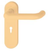 K138&sol;353K &lpar;AR600&sol;22&rpar; Hoppe Arrone Lock Levers 57mm Centres on Radius Plate - &lpar;Nylon&rpar; Yellow - 8566395