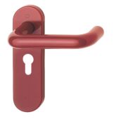 K138&sol;353K &lpar;AR600&sol;23&rpar; Hoppe Arrone Euro Profile Levers 47&period;6mm Centres on Radius Plate - &lpar;Nylon&rpar; Red - 8566458