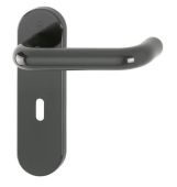 K138&sol;353K &lpar;AR600&sol;22&rpar; Hoppe Arrone Lock Levers 57mm Centres on Radius Plate - &lpar;Nylon&rpar; Anthracite Grey - 87133242