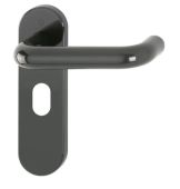 K138&sol;353K &lpar;AR600&sol;24&rpar; Hoppe Arrone Oval Profile Levers 48&period;5mm Centres on Radius Plate - &lpar;Nylon&rpar; Anthracite Grey - 87134553
