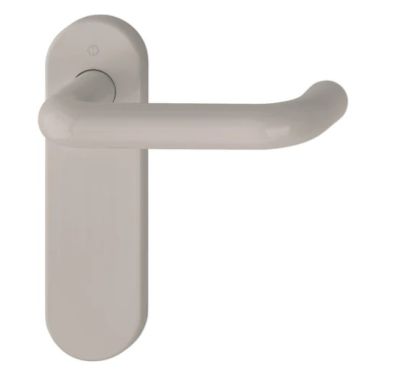 Click Here To Enlarge This Photo Of K138&sol;353K &lpar;AR600&sol;21&rpar; Hoppe Arrone Latch Levers on Radius Plate - &lpar;Nylon&rpar; Dove Grey - 8566332