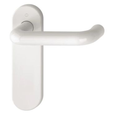 Click Here To Enlarge This Photo Of K138&sol;353K &lpar;AR600&sol;21&rpar; Hoppe Arrone Latch Levers on Radius Plate - &lpar;Nylon&rpar; Diamond White - 8566360