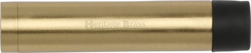 Click Here To Enlarge This Photo Of V1081 76-SB Heritage Brass Cylindrical Door Stop without Rose 76mm  &lpar;87mm projection inc buffer&rpar; Satin Brass Finish