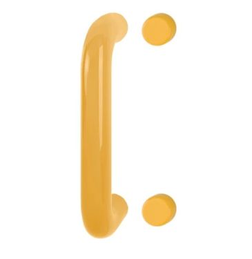 Click Here To Enlarge This Photo Of AR602&sol;220BF Hoppe D' Handle &Oslash; 34mm x 220mm Centres Pull Handle Bolt Fix - &lpar;Nylon&rpar; Yellow