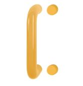 AR602&sol;220BF Hoppe D' Handle &Oslash; 34mm x 220mm Centres Pull Handle Bolt Fix - &lpar;Nylon&rpar; Yellow