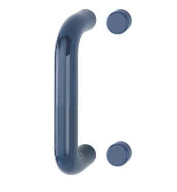 Click Here To Enlarge This Photo Of AR602&sol;220BF Hoppe D' Handle &Oslash; 34mm x 220mm Centres Pull Handle Bolt Fix - &lpar;Nylon&rpar; Midnght Blue