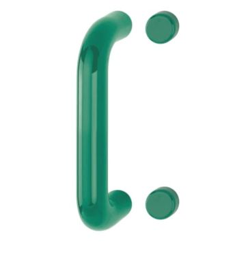 Click Here To Enlarge This Photo Of AR602&sol;220BF Hoppe D' Handle &Oslash; 34mm x 220mm Centres Pull Handle Bolt Fix - &lpar;Nylon&rpar; Green