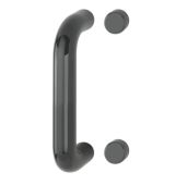 AR602&sol;220BF Hoppe D' Handle &Oslash; 34mm x 220mm Centres Pull Handle Bolt Fix - &lpar;Nylon&rpar; Anthracite Grey