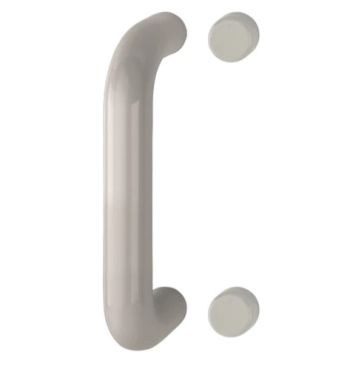 Click Here To Enlarge This Photo Of AR602&sol;220BF Hoppe D' Handle &Oslash; 34mm x 220mm Centres Pull Handle Bolt Fix - &lpar;Nylon&rpar; Dove Grey