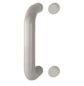 AR602&sol;220BF Hoppe D' Handle &Oslash; 34mm x 220mm Centres Pull Handle Bolt Fix - &lpar;Nylon&rpar; Dove Grey