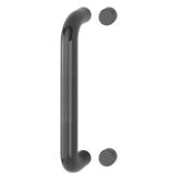 AR602&sol;300BF Hoppe D' Handle &Oslash; 34mm x 300mm Centres Pull Handle Bolt Fix - &lpar;Nylon&rpar; Anthracite Grey