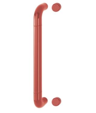 Click Here To Enlarge This Photo Of AR602&sol;425BF Hoppe D' Handle &Oslash; 34mm x 425mm Centres Pull Handle Bolt Fix - &lpar;Nylon&rpar; Red