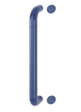 Click Here To Enlarge This Photo Of AR602&sol;425BF Hoppe D' Handle &Oslash; 34mm x 425mm Centres Pull Handle Bolt Fix - &lpar;Nylon&rpar; Cobalt Blue