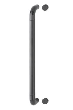 Click Here To Enlarge This Photo Of AR602&sol;600BF Hoppe D' Handle &Oslash; 34mm x 600mm Centres Pull Handle Bolt Fix - &lpar;Nylon&rpar; Anthracite Grey
