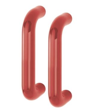 Click Here To Enlarge This Photo Of AR602&sol;220BB Hoppe D' Handle &Oslash; 34mm x 220mm Centres Pull Handle Back To Back - &lpar;Nylon&rpar; Red