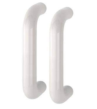 Click Here To Enlarge This Photo Of AR602&sol;220BB Hoppe D' Handle &Oslash; 34mm x 220mm Centres Pull Handle Back To Back - &lpar;Nylon&rpar; Diamond White