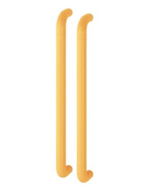 Click Here To Enlarge This Photo Of AR602&sol;600BB Hoppe D' Handle &Oslash; 34mm x 600mm Centres Pull Handle Back To Back - &lpar;Nylon&rpar; Yellow
